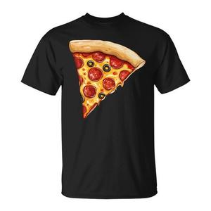 T-shirt promozionale minimalista con fetta di pizza - Product Image 1