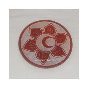 Brûleur d'encens en pierre ollaire naturelle fait à la main, moderne et décoratif, forme ronde, nouveau design, pour de beaux cadeaux et de la décoration - Product Image 1