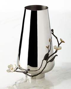 Vase à fleurs polyvalent en aluminium avec finition durable et courbes simples conçu pour la décoration de jardin intérieur et extérieur - Product Image 6