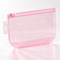 Pochette cosmétique transparente en PVC personnalisée avec fermeture éclair, sac à maquillage en PVC transparent avec logo, pochette en plastique pour le voyage, rangement de cosmétiques et articles de toilette