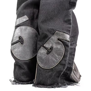 กางเกงยีนส์ทรงสกินนี่สำหรับผู้ชาย, สินค้ามาใหม่กางเกงยีนส์ขายาวผ้ายืดลำลองทรงสลิมฟิตเอวกลางทรงตรงโลโก้ - Product Image 2