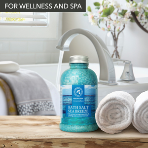 Aromatika Sea Breeze, Sal Marina Natural en Cristales de 600g para Baño con Aceite de Naranja Fresco, Extracto de Caléndula Calmante y Tonificante para la Piel - Product Image 2