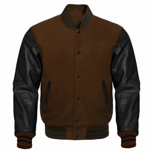 Wholesale <b>Plain</b> <b>Varsity</b> <b>Jackets</b> Letterman <b>Jackets</b> Customized Men's Clothing Women's CollegeBaseballjacket for men DDP Shipping - Product Image 3