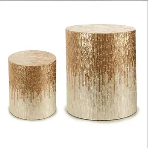 Venta caliente Construcción Deluxe Durabilidad duradera Muebles Capiz Mesa auxiliar de nácar Precio al por mayor - Product Image 2