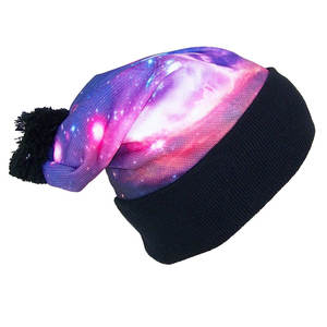 2025 Best Graphic Sublimation <b>Beanie</b> Custom <b>Women</b> Men Sports Printing No Cuff <b>Beanie</b> Digital Printed <b>Beanie</b> - Product Image 4