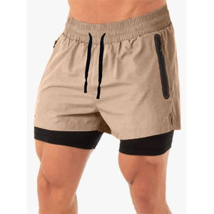 Pantalones cortos de entrenamiento de gimnasio informales para hombre al por mayor 2025 hechos a medida 100% algodón colores sólidos con logotipo frontal buena calidad OEM disponible - Product Image 1