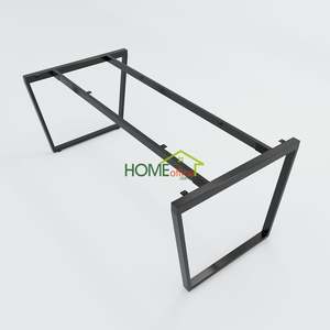 HBTC009 Contemporary Trapeze Concept Assembly Meeting <b>Table</b> 180x90 Solid Wood for <b>Office</b> Conference Room Workspace Hotel - Product Image 4