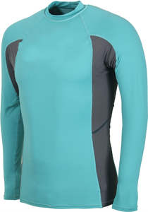 Rash Guard à manches longues personnalisé pour hommes Maillot de bain à séchage rapide Protection solaire respirante 100% Polyester 220g pour le surf Sports nautiques - Product Image 4