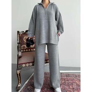 Ensemble en tricot zippé 1556 - Gris - Product Image 4