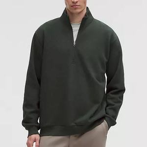 เสื้อฮู้ดผู้ชายแบบสวมหัวไม่มีเชือก20% ผ้าฝ้าย80% หนักผ้าโพลีเอสเตอร์สีทึบสำหรับฤดูหนาว - Product Image 2