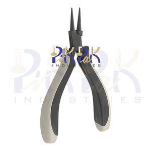 130mm Nose Plier Smooth Jaws Black Oxide Rubber Black White Ergo Handles No Spring Joint Box for Jewelry Crimping/Fishing OEM - Product Image 3