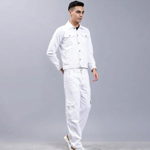 Conjunto de Mezclilla de Alta Calidad para Hombre con Logotipo Personalizado, Diseño Elegante, Transpirable y Casual para Invierno, Conjunto de Dos Piezas - Product Image 4