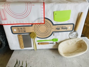 Ensemble de paniers à pain 10 pièces de paniers ovales ronds de 9 pouces de 10 pouces avec grattoirs à pâte Pâte Boiteuse et brosse de nettoyage - Product Image 5