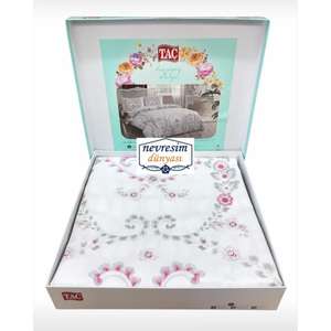 Ensemble de housse de couette Astra Pink Taç Double Ranforce - Product Image 2