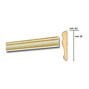 Cornice per Pareti 5,5x35 Barocco 200 Cm Mogano - Product Image 2