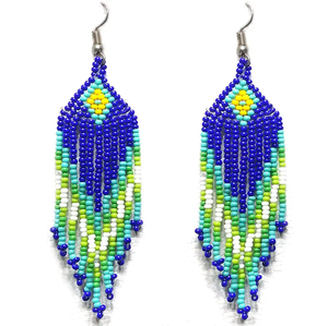 Fancy Drop Earrings In Beaded Seed Beads Style Nueva llegada Seed Beads Pendientes colgantes para mujeres Pendientes Fabricante - Product Image 3