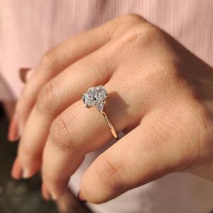 Anillo de Compromiso de Diamante Moissanite de 1 Quilate para Mujer, Plata 925, Corte Radiante, Claridad VVS1/VVS2/VS1, Sin Níquel, Sin Plomo, para Boda - Product Image 5