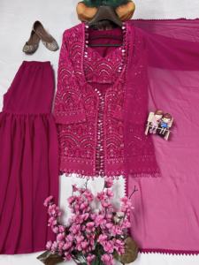 ชุดเสื้อและแจ็คเก็ตคุณภาพดีเยี่ยม ตัดเย็บอย่างประณีต พร้อมกางเกงชาราราและผ้าคลุมไหล่ ชุดปักลายชารารา สำหรับส่งออกทั่วโลก - Product Image 3