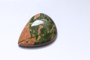 Fabuloso Natural Unakite Jasper Pear Cut Cabochon Gemstone para la fabricación de joyas Grado superior Suelto Suave Pulido - Product Image 3