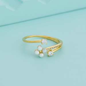 Bague tendance en acier inoxydable plaqué or 18 carats, style incrusté, cadeau idéal pour toutes les occasions, modèle 192550 - Product Image 1