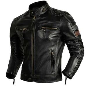 Chaqueta de Cuero Premium para Hombre, Estilo Motero Moderno, Forro de Algodón Impermeable para Invierno, Gran Venta 2025 - Product Image 2