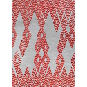 Alfombra de Lana Geométrica Roja Anaranjada Acar Tra-13486, Estilo Aubusson Clásico para el Hogar, Técnica de Tejido Plano, Rectangular, para Pasillo, 10 mm, para Adolescentes - Product Image 1