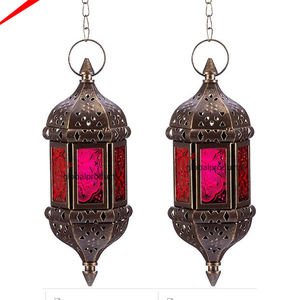 Bougeoir en métal de décoration moderne pour restaurant, lanterne de table fantaisie - Product Image 2