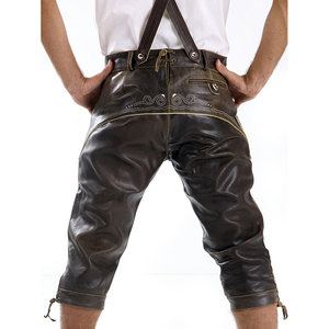 Pantalon en cuir pour hommes, meilleure qualité, nouveau, 2022, short en cuir, bas de genou, Oktoberfest, vente en gros - Product Image 2