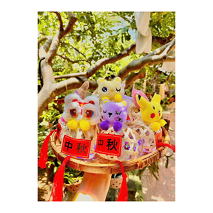 โคมไฟไม้ไผ่สานแบบทำมือสไตล์กลางฤดูใบไม้ร่วงโคมไฟงานเทศกาลโคมไฟเท็ดดี้เรืองแสงไม้ไผ่แบบพกพา - Product Image 2