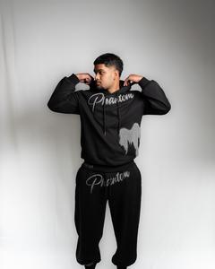 Sweat à capuche avec logo personnalisé de haute qualité 500gsm lourd 100% coton surdimensionné délavé au soleil avec fermeture éclair et rivets et strass - Product Image 4