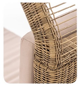 PRSB-LV Lit de soleil moderne en poly rotin pour villa extérieure, hôtel, chambre à coucher, salon, parc - Product Image 3