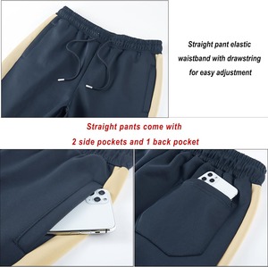 Conjunto de dos piezas de calidad Premium, chándales con cremallera, rayas, 100% poliéster, de talla grande, respetuoso con el medio ambiente, estilo de bolsillo, ropa deportiva para hombres - Product Image 4