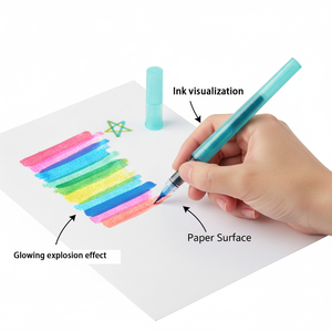 Stylo <span class=keywords><strong>pinceau</strong></span> à peinture aquarelle scintillante <span class=keywords><strong>rechargeable</strong></span> <span class=keywords><strong>de</strong></span> qualité supérieure, marqueurs artistiques économiques pour artistes/étudiants - Product Image 1