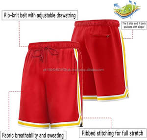 Pantalones cortos de baloncesto de malla estampados de alta calidad, bolsillos transpirables, gimnasio atlético, correr, entrenamiento, ropa deportiva, logotipo personalizado, venta al por mayor - Product Image 3
