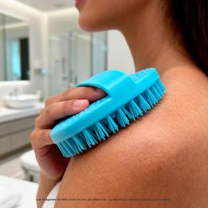 Exfoliant corporel en silicone pour adultes, multi-usages, poils doux, poignée ergonomique circulaire, brosse de douche, massage, rose, vert, bleu - Product Image 6