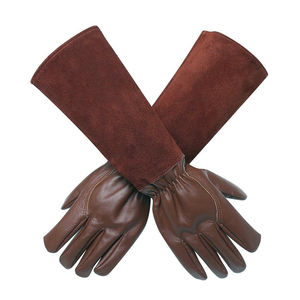 Guantes de trabajo de vaca de cuero doble de mejor diseño para adultos Protección de seguridad de manos personalizada Guantes de soldadura orientados al deporte 5th - Product Image 1