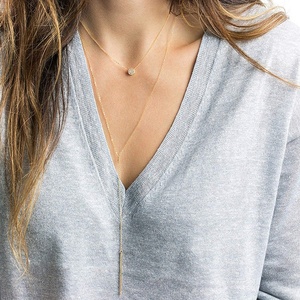 Set di Gioielli <span class=keywords><strong>in</strong></span> Argento Sterling 925 Placcato <span class=keywords><strong>Oro</strong></span> 14K Personalizzabile da Donna, <span class=keywords><strong>con</strong></span> Collana e Orecchini a Stella Minimalista - Product Image 3