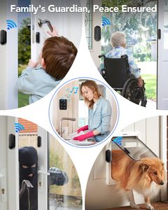 Daytech <strong>Door</strong> <strong>Alarm</strong> Sensor LED Digital Display Reminder Device Long Distance Signal Reception Doorbell Alarme De Porte - Product Image 4