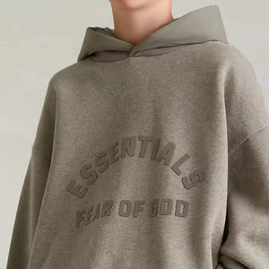 Sweats à capuche pour hommes de haute qualité, coupe-vent et surdimensionnés, en polyester épais, teint uni, respirant, pour le printemps - Product Image 6