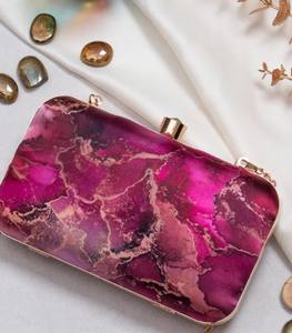 Bolso de Mano Estampado Hecho a Mano en India, Bolso de Noche de Diseñador para Mujer - Product Image 2