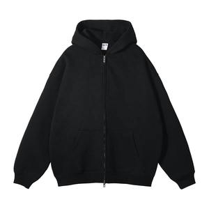 Hot-selling Custom 100% Cotton Zip-Up Hoodie Men Winter Regular Fit <b>Fleece</b> 360g Eco-Friendly Breathable High Quality Embroidered - Product Image 1