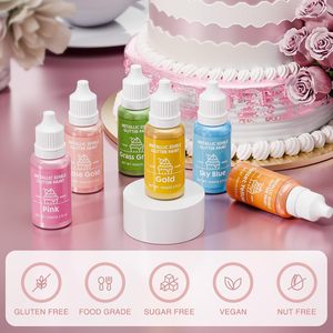 Wholesale Non-toxic Food Grade Metallic Edible <strong>Glitter</strong> <strong>Paint</strong> Luster Dust (Inorganic Pigment) for Cake Macaron Chocolate Decor. - Product Image 5