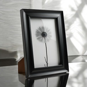 Marcos DE FOTOS modernos de arte europeo, base de marco de fotos de Color negro MDF de madera maciza con vidrio acrílico gratis para pantalla de escritorio para el hogar - Product Image 4