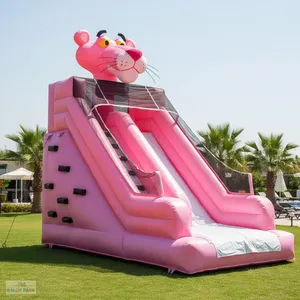 Tobogán Inflable Comercial con Temática de la Pantera Rosa, Tobogán Grande de PVC para Exteriores con Doble Carril, Equipo de Juegos Inflable - Product Image 2