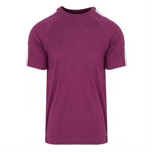 T-shirts à manches courtes en coton lourd couleur bordeaux foncé - Product Image 6