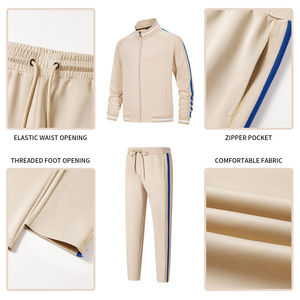 Conjunto de dos piezas de chándal de algodón personalizado con Sudadera con capucha y pantalones de Jogger tela de alta calidad para un estilo de vida deportivo activo - Product Image 6