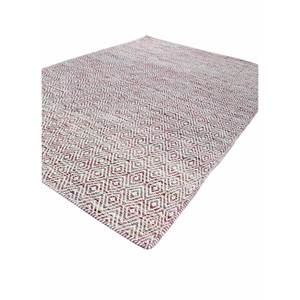Abrash Adwv-13047 Geometric Pattern Wool & Viscose Flat Weave Pink & Purple <b>Rugs</b> for Home Use - Product Image 2
