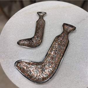 Plateaux de service de noix de qualité supérieure de style poignard exclusif Plateaux de bol Plaque de charge Plateau fait main - Product Image 5