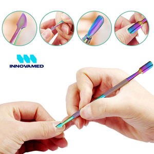 Pousse-cuticules double extrémité en acier inoxydable multicolore haut de gamme avec logo personnalisé par INNOVAMED en gros - Product Image 5