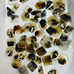 Piedras preciosas sueltas de ágata dendrítica Shazar de alta calidad, cabujón dendrítico Natural de forma y tamaño Mixto para hacer piedras de joyería, - Product Image 1